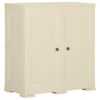 vidaXL Plastična omara 79x43x85,5 cm lesen dizajn angora bela
