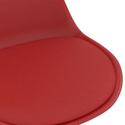 vidaXL Pisarniški stol rdeče umetno usnje