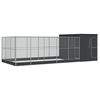vidaXL Voliera s podalj&scaron;kom srebrna 704x303x216 cm jeklo