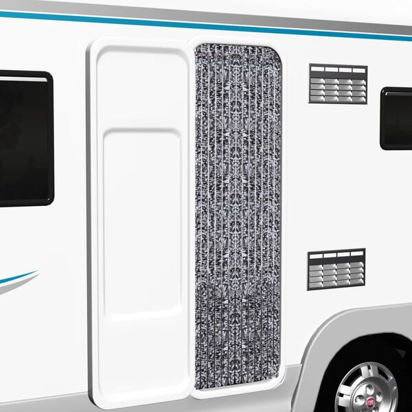 vidaXL Zavesa proti mrčesu iz &scaron;enilje 56x185 cm rjava in bež