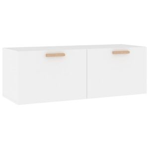 vidaXL Stenska omarica bela 100x36,5x35 cm konstruiran les