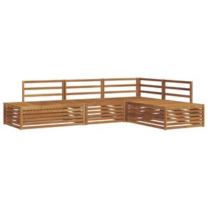 vidaXL Zunanja garnitura za sedenje 4 Kos Naravna Masiven les akacije