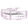 vidaXL Posteljni okvir brez vzmetnice 180x200 cm trdna borovina