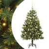 vidaXL Umjetno zložljivo božićno drevo s stožci Zelena 120 cm