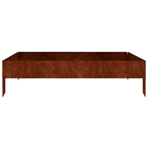 vidaXL Vrtna visoka greda 100x100x26 cm corten jeklo