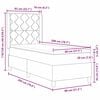 vidaXL Postelja z vzmetnico z vzmetnico Temno rjava 80 x 200 cm blago