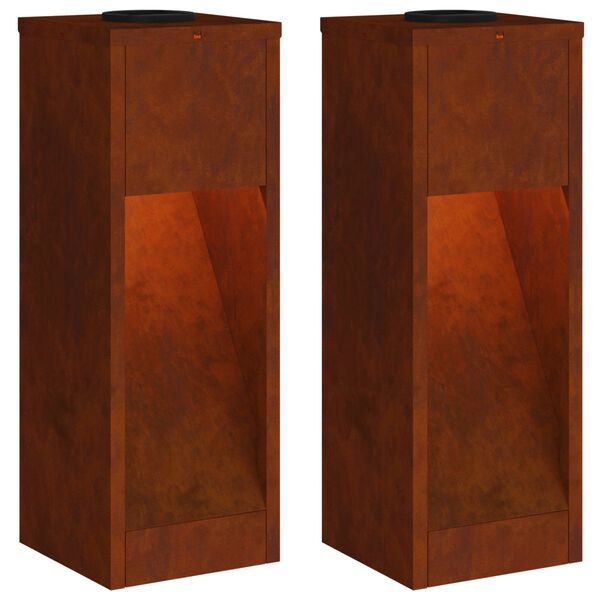 vidaXL Sončna LED svetilka za pot z baterijskimi lučmi 2 pcs Bronasta