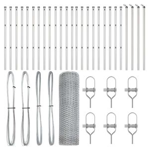 vidaXL Steber ograje. srebrna