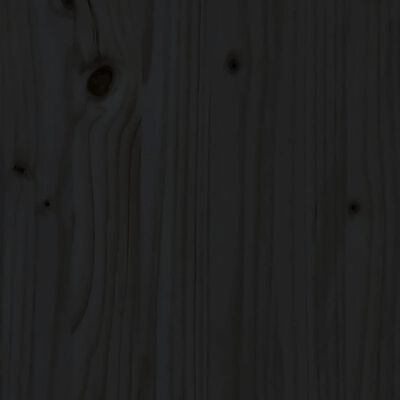 vidaXL Klubska mizica črna Ø 35x35 cm trdna borovina