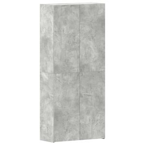 vidaXL Omara za čevlje 80 x 35.5 x 180 cm Inženirski les Siva