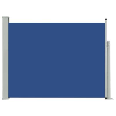 vidaXL Zložljiva stranska tenda za teraso 140x500 cm modra