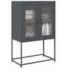 vidaXL Highboard Anthracite 68x39x107 cm Jeklo