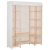 vidaXL Garderobna omara iz blaga 135x40x170 cm bela