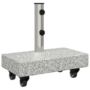 vidaXL Podstavek za senčnik 25 kg Siv Granit Pravokotna