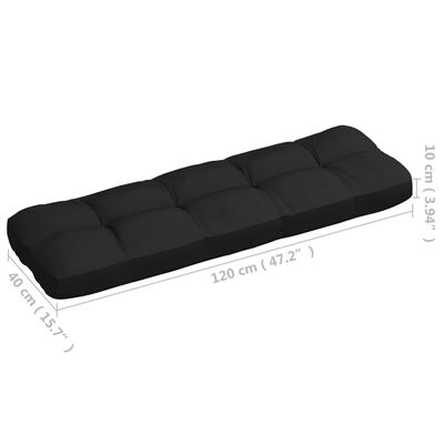 vidaXL Blazine za kavč iz palet 7 kosov črne