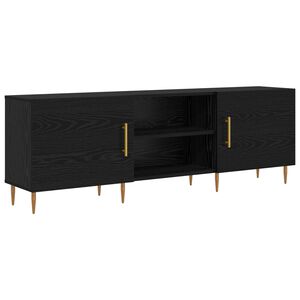 vidaXL TV omarica 150 x 30 x 50 cm Črni hrast Inženirski les