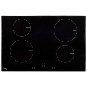 vidaXL Indukcijska plo&scaron;ča s 4 gorilniki na dotik steklo 77 cm 7000 W