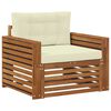 vidaXL Zunanja garnitura za sedenje Masivno akacijevo les in poliester