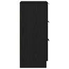 vidaXL Črni hrastov stranski element Črni hrast 30 x 30 x 70 cm