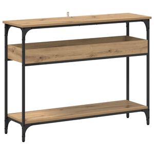 vidaXL Konzolna miza artisan hrast 100 x 29 x 75 cm Inženirski les