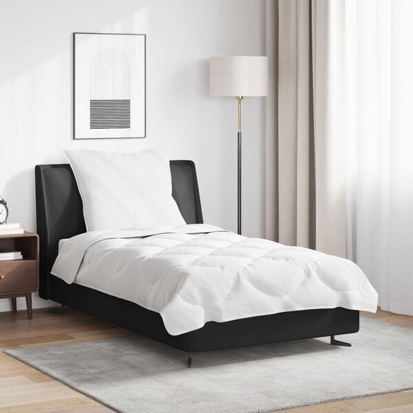 vidaXL Komplet odej z blazino 2 pcs Bela Mikrofibra