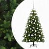 vidaXL Umjetno božično drevo z okrasnimi kroglami 120 cm 150 LED