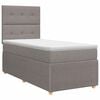 vidaXL Postelja boxspring z vzmetnico Taupe 80 x 200 cm Blago