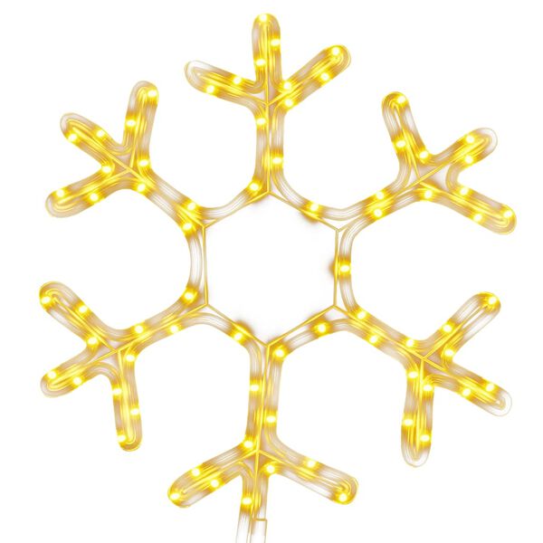 vidaXL Božična snežinka s 73 toplo belimi LED lučkami 38x37 cm