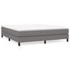 vidaXL Posteljni okvir z vzmetmi temno siv 160x200 cm blago