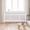 vidaXL Pokrov za radiator MDF bel 205 cm