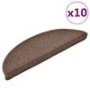 vidaXL Stopni&scaron;čne preproge 10 kosov 56x17x3 cm kavno rjave polkrožne