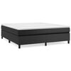vidaXL Box spring postelja z vzmetnico črn 160x200 cm umetno usnje