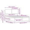 vidaXL Posteljni okvir z oblazinjenim vzglavjem Taupe 160 x 200 cm
