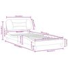 vidaXL Posteljni okvir brez vzmetnice Hvar siv 100x200 cm umetno usnje