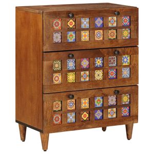 vidaXL Strani &scaron;al Oreh 60 x 33,5 x 75 cm Masiven les manga