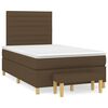 vidaXL Box spring postelja z vzmetnico temno rjav 120x200 cm blago