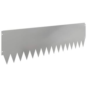 vidaXL Robovi trave 10 pcs 103 x 30 cm Jeklo Srebrna