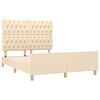 vidaXL Posteljni okvir brez vzmetnice krem 140x190 cm blago