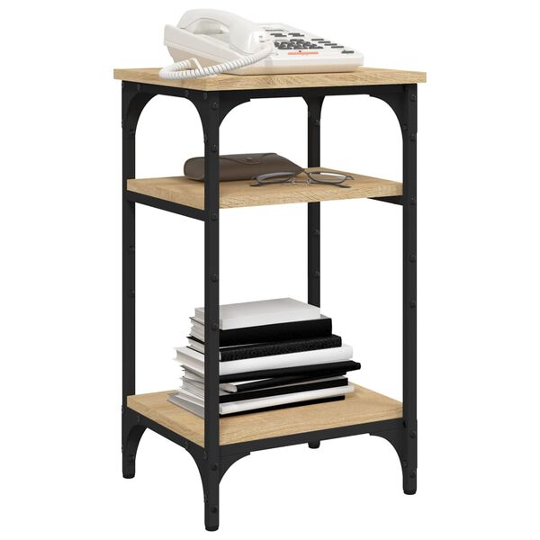 vidaXL Stranska mizica sonoma hrast 35x30x60 cm inženirski les