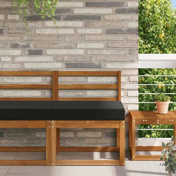 vidaXL Zunanja blazina za kavč Črna 60 x 60 x 8 cm Poliester