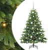 vidaXL Umestno božično drevo med 150 LED Zelena 120 cm PE in PVC