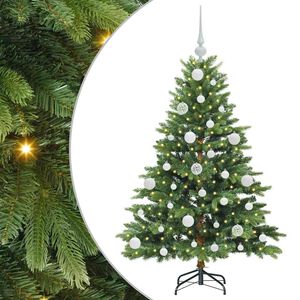 vidaXL Umestno božično drevo med 150 LED Zelena 120 cm PE in PVC