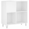 vidaXL Omarica za gramofonske plo&scaron;če bela 84,5x38x89 cm inženirski les