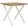 vidaXL Jedilna miza z naravno robom 70 x 70 x 75 cm