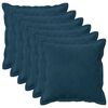 vidaXL Prevleka za blazino 6 pcs HOUTEN Modra 50 x 50 cm Žamet