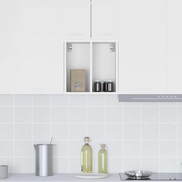 vidaXL Viseča omarica Bela 40 x 29,5 x 40 cm Konstruiran les