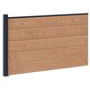 vidaXL Komplet ograj 175 x 105 cm WPC in aluminij Rjava