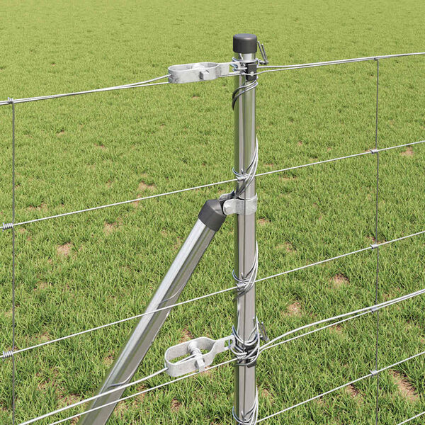 vidaXL Steber ograje. Cinkano 25 x 0,8 m Jeklo