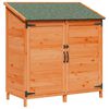 vidaXL Vrtno skladi&scaron;če Rjava 106,5 x 56 x 113,5 cm Inženirski les
