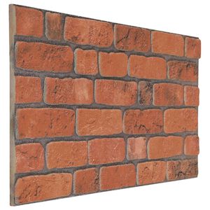 vidaXL Stenske plo&scaron;če 10 kos 100 x 50 cm Terakota EPS pena